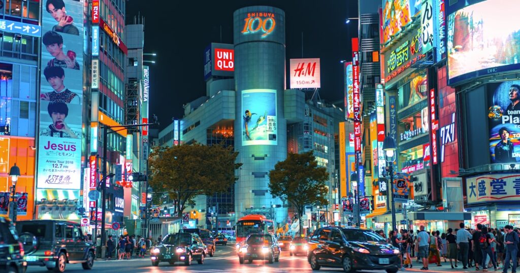 東京の夜のネオン街 シティポップとAORのイメージ